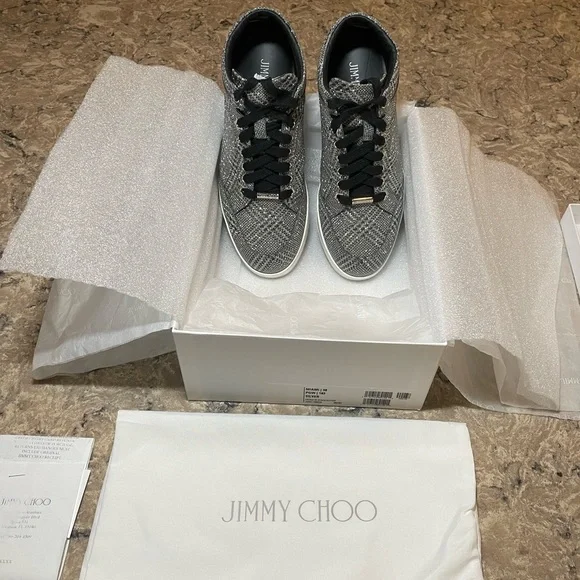 Jimmy Choo “Prince of Stars Miami” glitter sneaker size 38- gently used